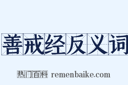 善戒经反义词是什么意思的图片